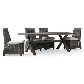 Charleston Table with 4 Avallon Smoke Side Chairs