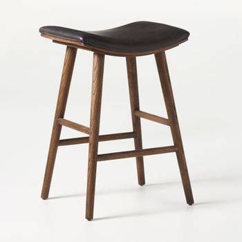 Union Black Saddle Stool